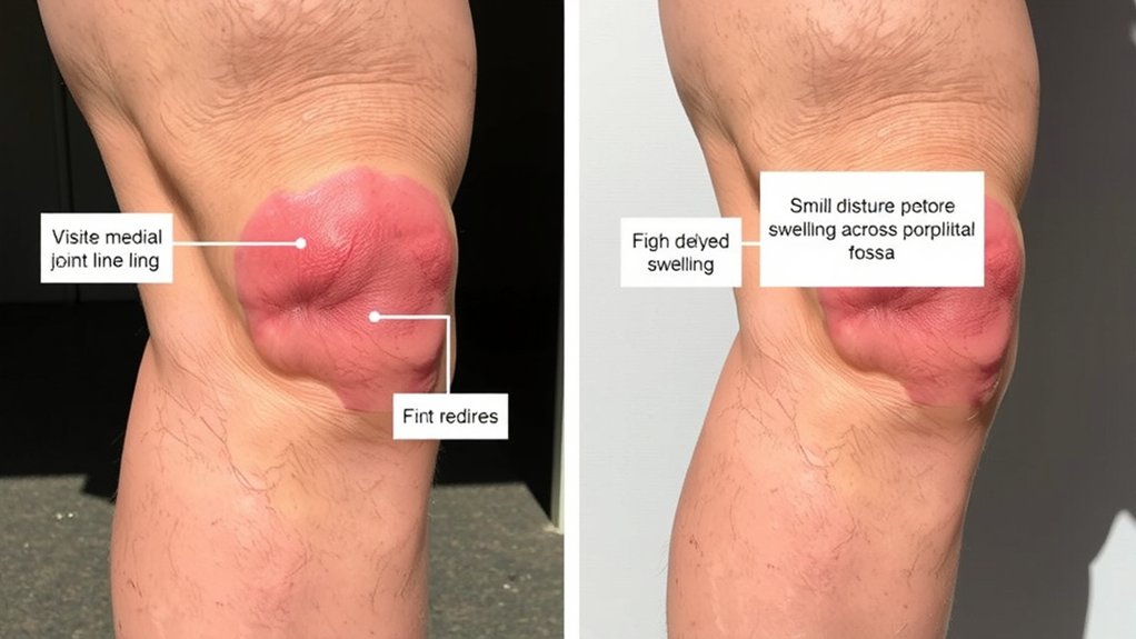 activity linked knee swelling patterns