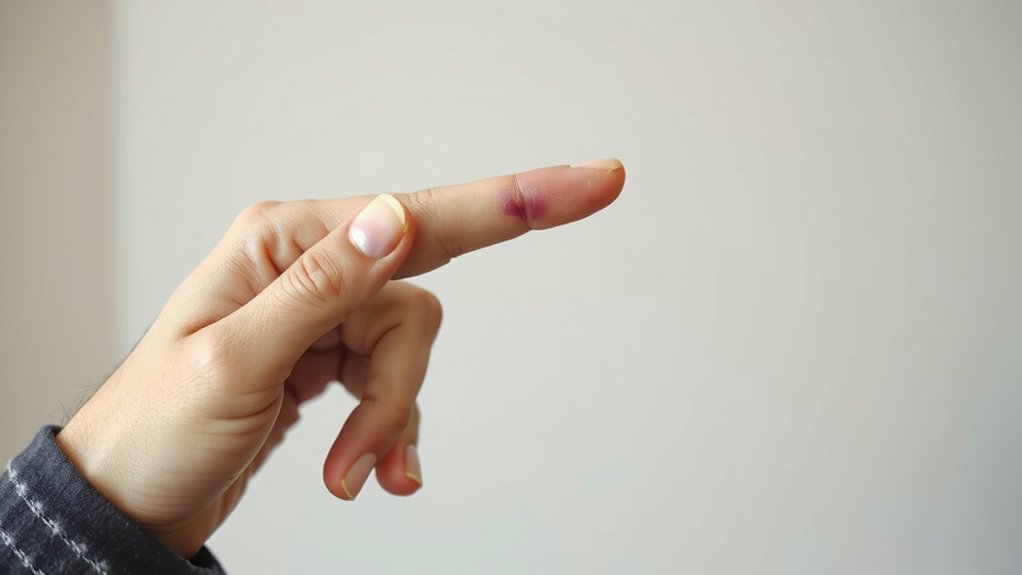 acutely swollen painful finger