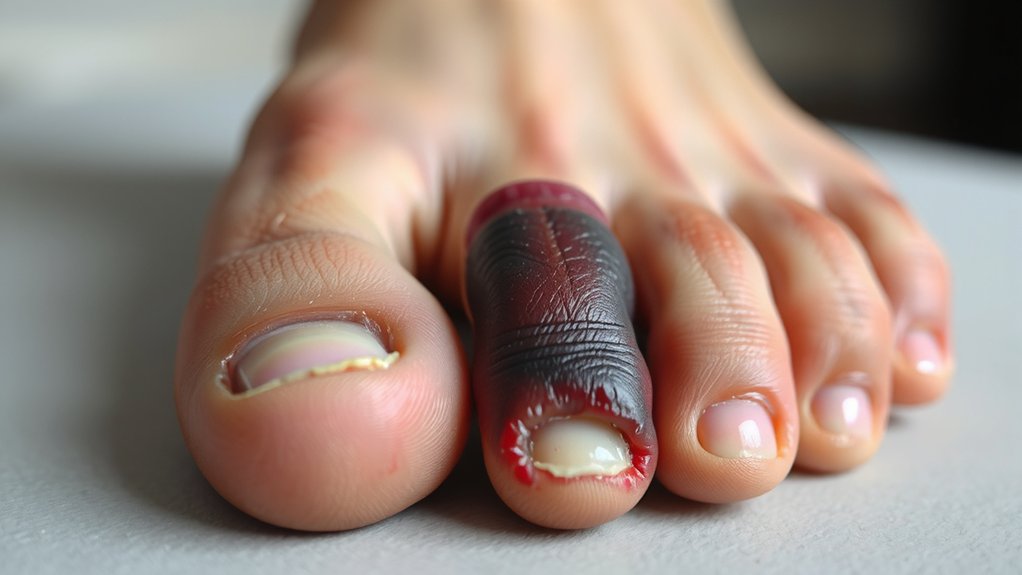 crooked immobile shortened toe