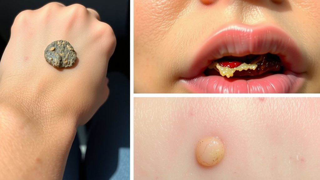 crusting bleeding sandpaper patches