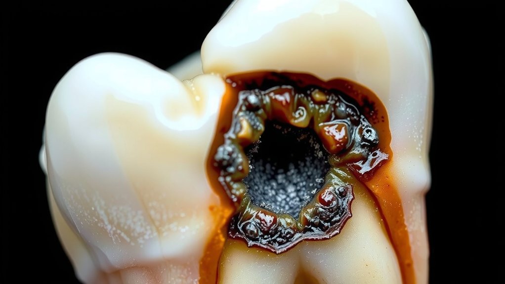 dark pits jagged roughness