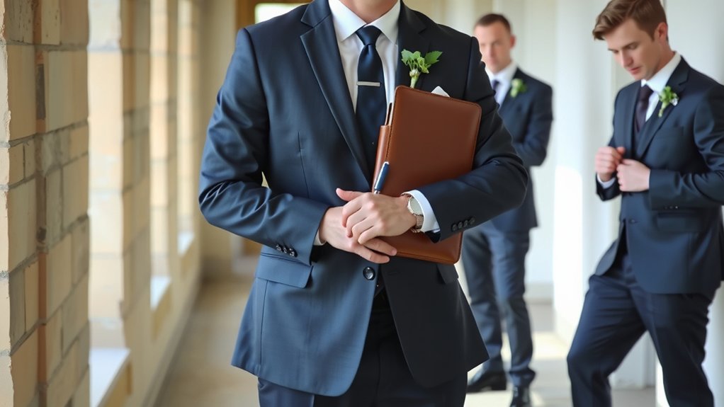 enforce punctual groomsmen schedule