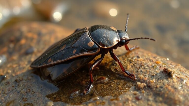 flat brown oval insect