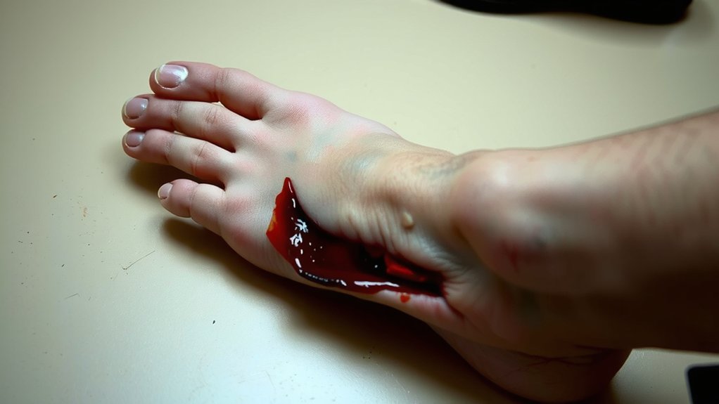 foot emergency seek help