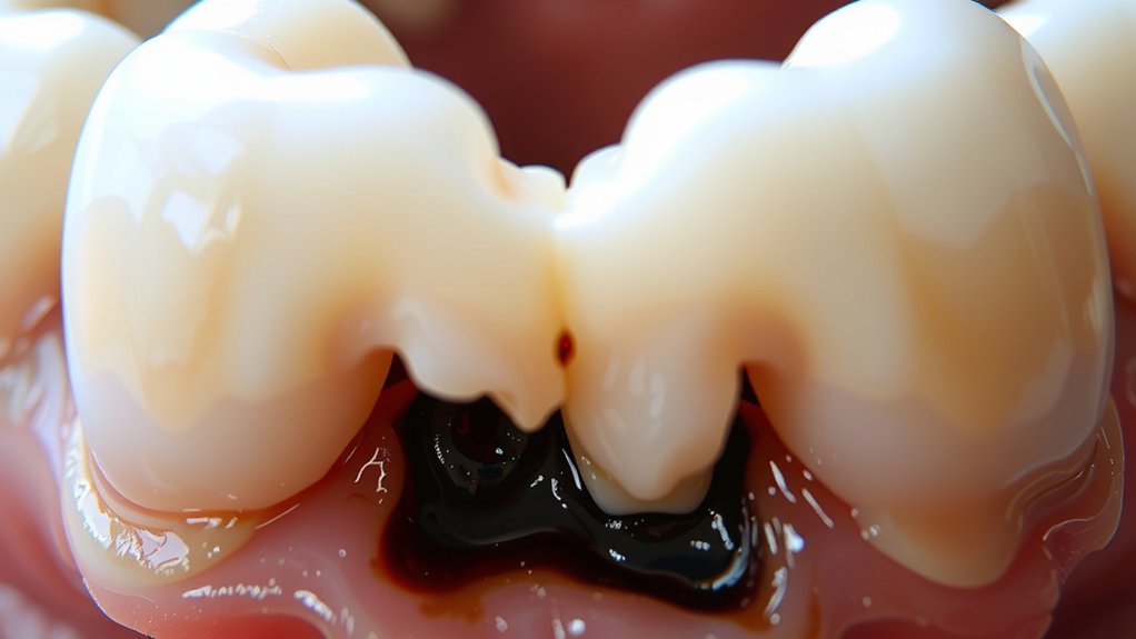 hidden decay teeth gumline