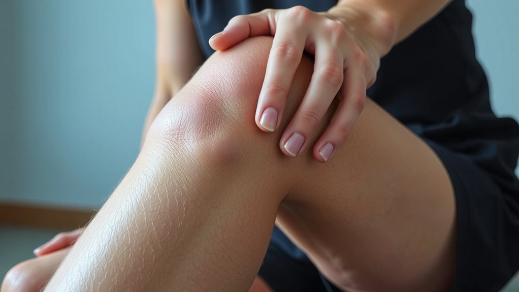 inflamed knee limits motion