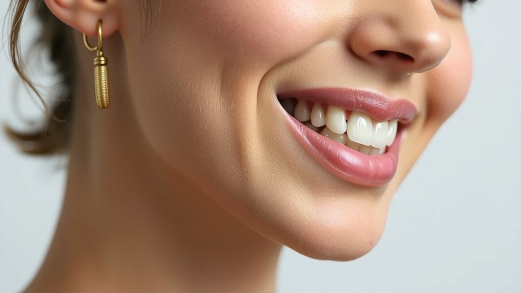 noticeable overbite alters profile