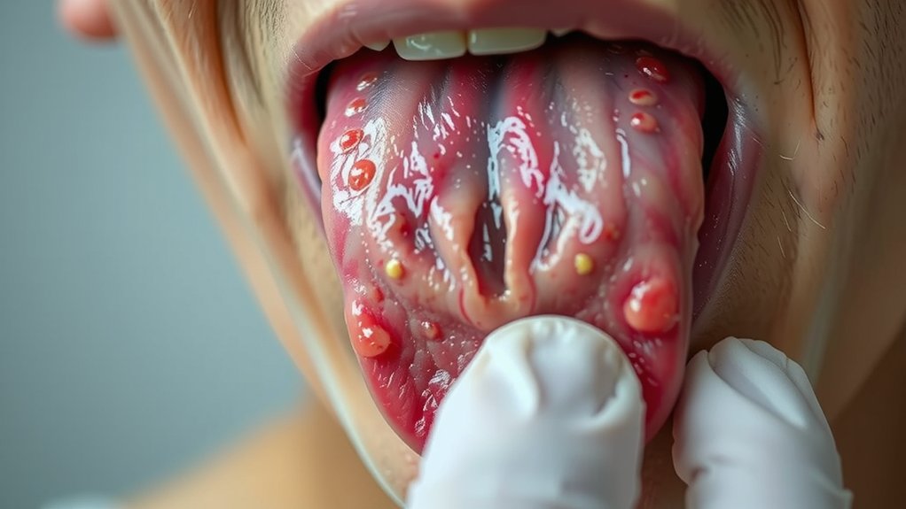 painful inflamed infected tongue