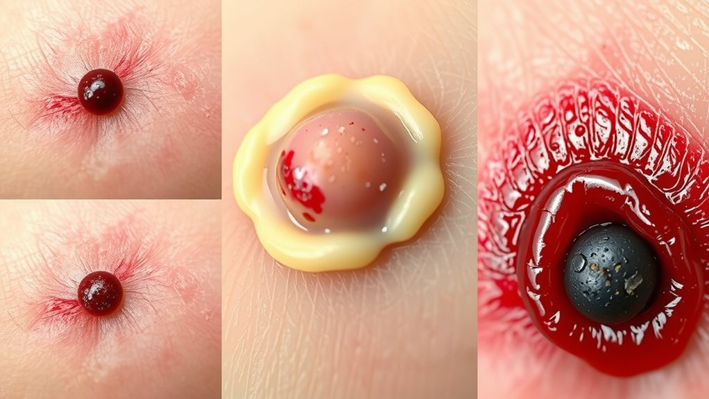 progressive post bite inflammatory reaction