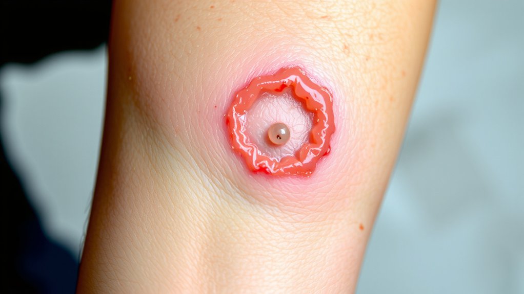 red itchy localized puncture