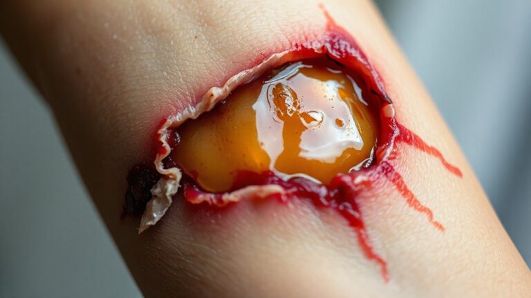 red swollen pus filled wound